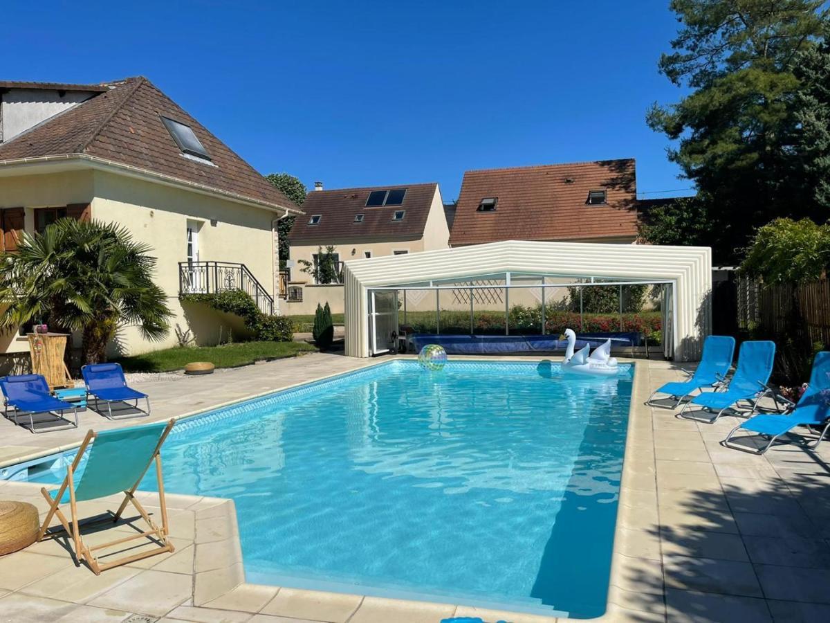 L'Annexe- Guest House Avec Piscine Studio Avec Coin Chambre Rosny-sur-Seine ภายนอก รูปภาพ