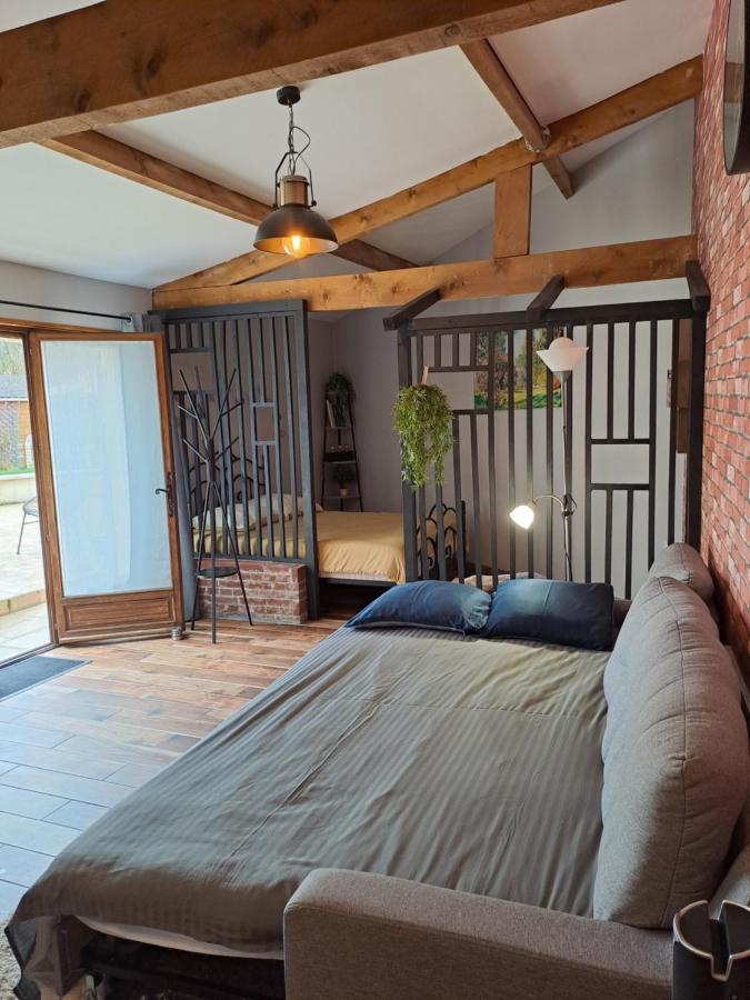 L'Annexe- Guest House Avec Piscine Studio Avec Coin Chambre Rosny-sur-Seine ภายนอก รูปภาพ
