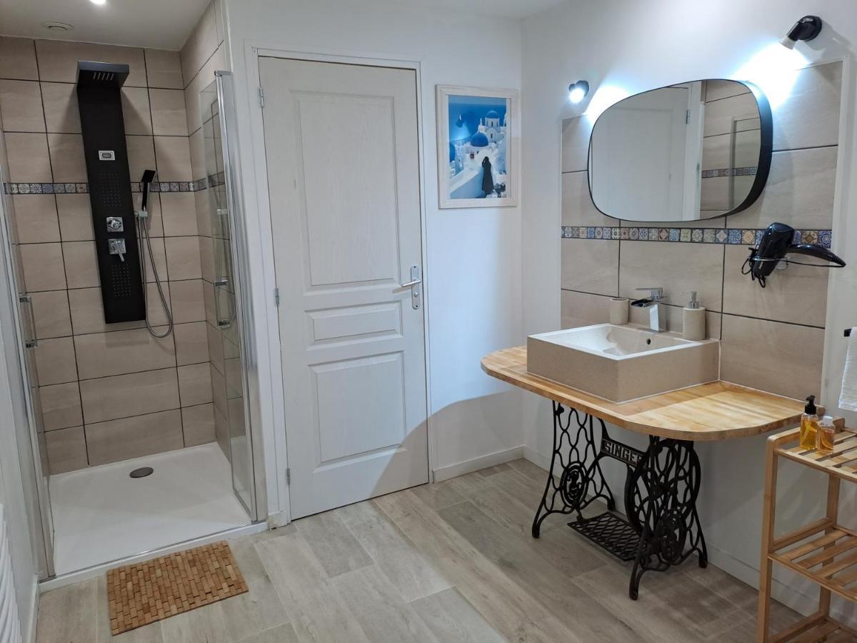 L'Annexe- Guest House Avec Piscine Studio Avec Coin Chambre Rosny-sur-Seine ภายนอก รูปภาพ
